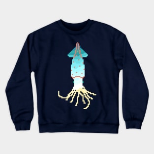 Modern Pixel Sea Squid Crewneck Sweatshirt